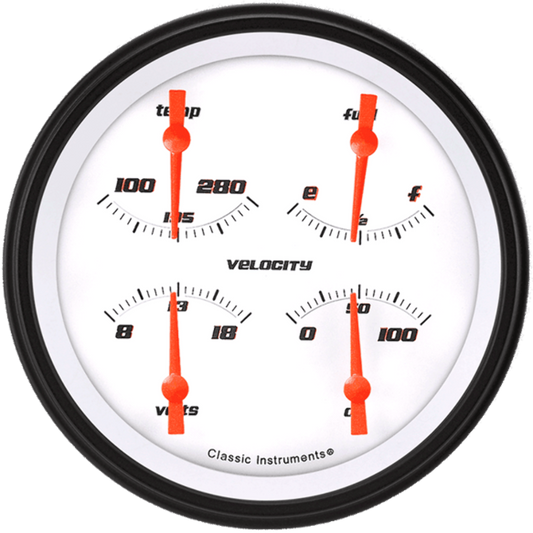 Velocity White 4 5/8" Quad VS31WBLF