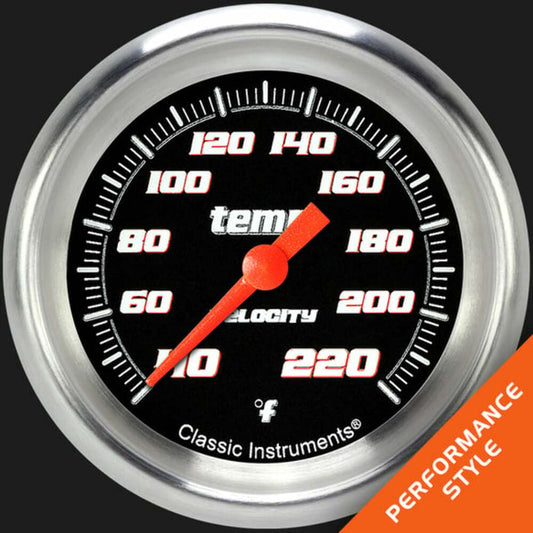 Velocity Black 2 5/8" Stock Eliminator Temp. Gauge VS329BAPF