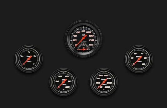 Velocity Black Five Gauge Set 335 VS335BBLF