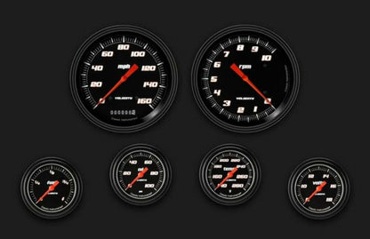 Velocity Black Six Gauge Set 351 VS351BBLF