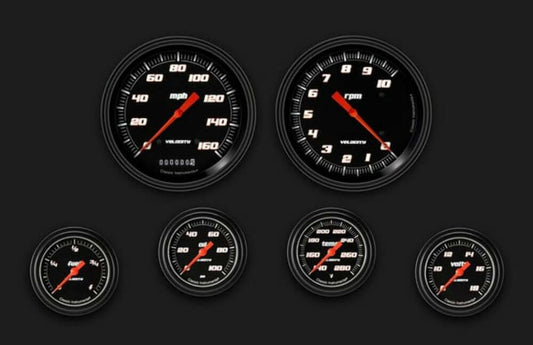 Velocity Black Six Gauge Set 351 VS351BBLF