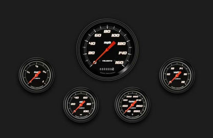 Velocity Black Five Gauge Set 354 VS354BBLF