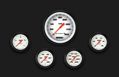 Velocity White Five Gauge Set 354 VS354WBLF
