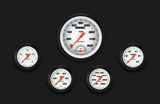 Velocity White Five Gauge Set 365 VS365WBLF