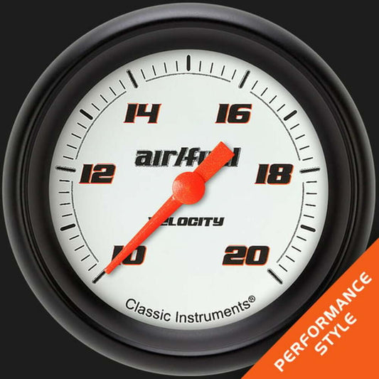 Velocity White 2 5/8" Air Fuel Ratio Gauge VS394WBPF