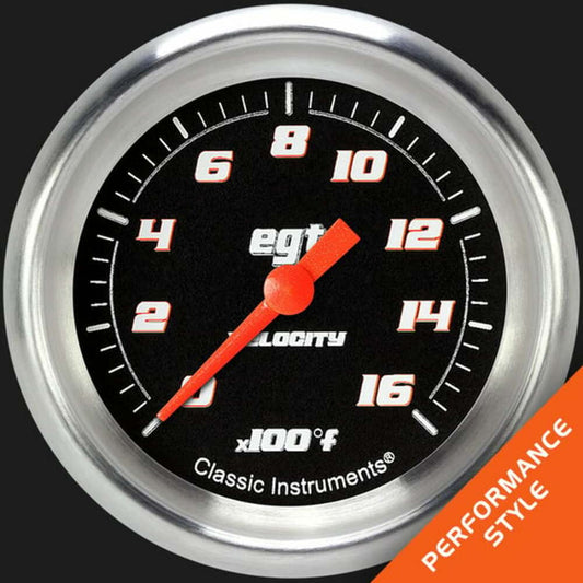 Velocity Black 2 5/8" Exhaust Gas Temp. Gauge VS398BAPF