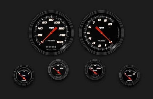 Velocity Black Six Gauge Set 51 VS51BBLF