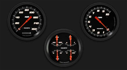 Velocity Black Series Three Gauge Set VS53BBLF