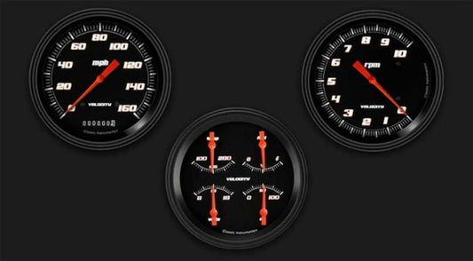 Velocity Black Series Three Gauge Set VS53BBLF