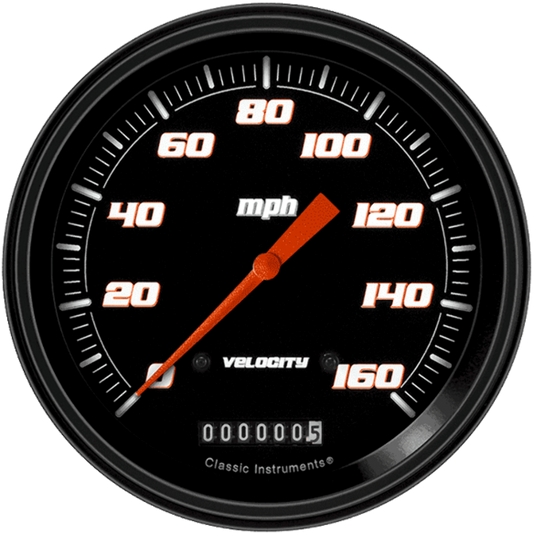 Velocity Black 4 5/8" Speedometer VS56BBLF