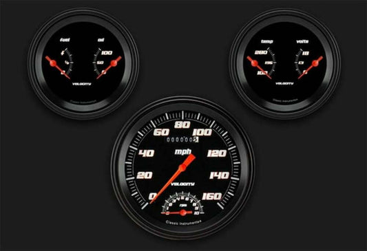 Velocity Black Series Three Gauge Set VS61BBLF