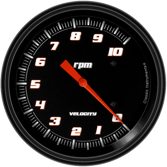 Velocity Black 4 5/8" Tachometer VS71BBLF