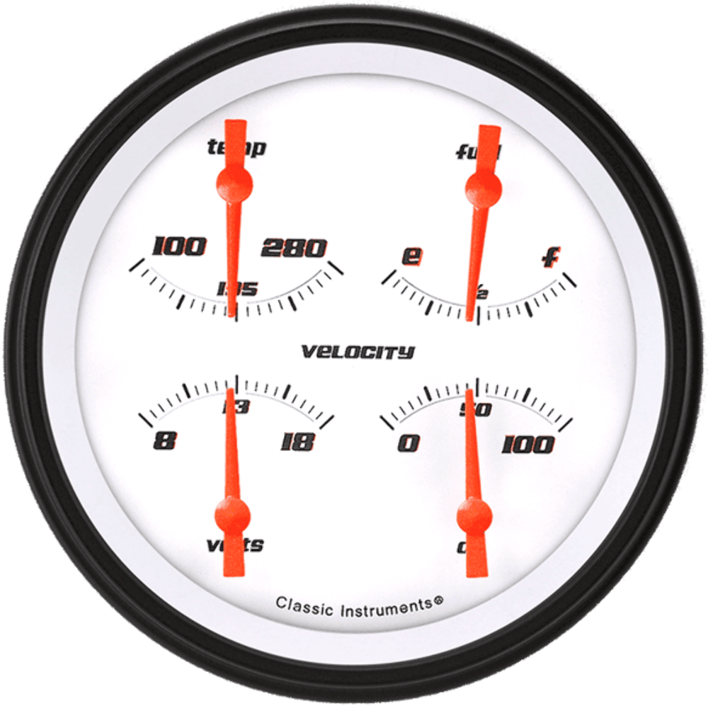 Velocity White 4 5/8" Quad VS78WBLF