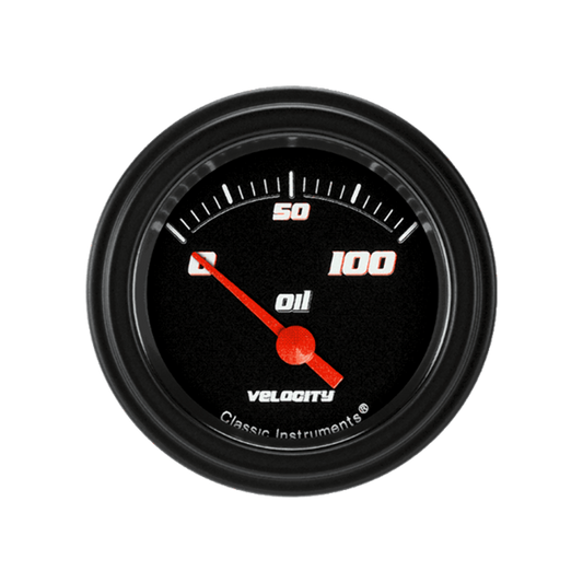Velocity Black 2 1/8" Oil Pressure VS81BBLF
