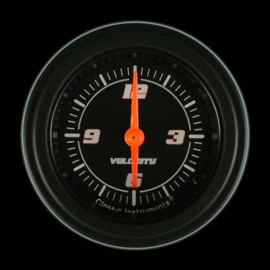 Velocity Black 2 1/8" Clock VS90BBLF