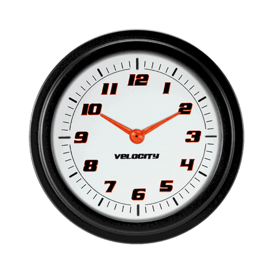 Velocity White 2 5/8" Clock VS92WBLF
