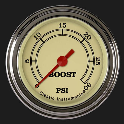 Vintage 2 1/8" Boost Gauge, 30 psi VT142SLF