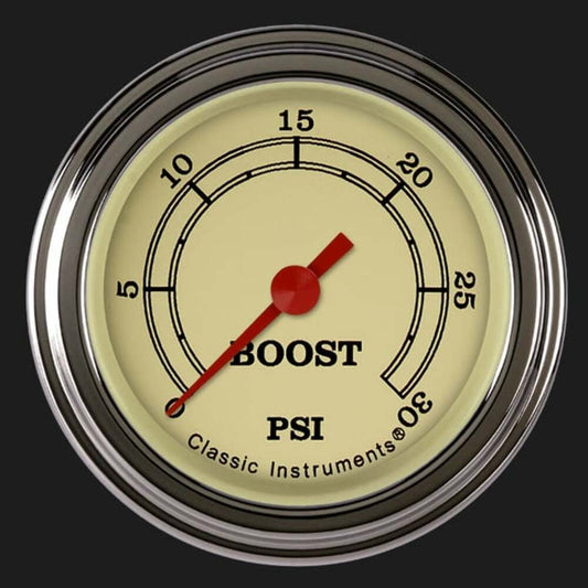 Vintage 2 1/8" Boost Gauge, 30 psi VT142SLF