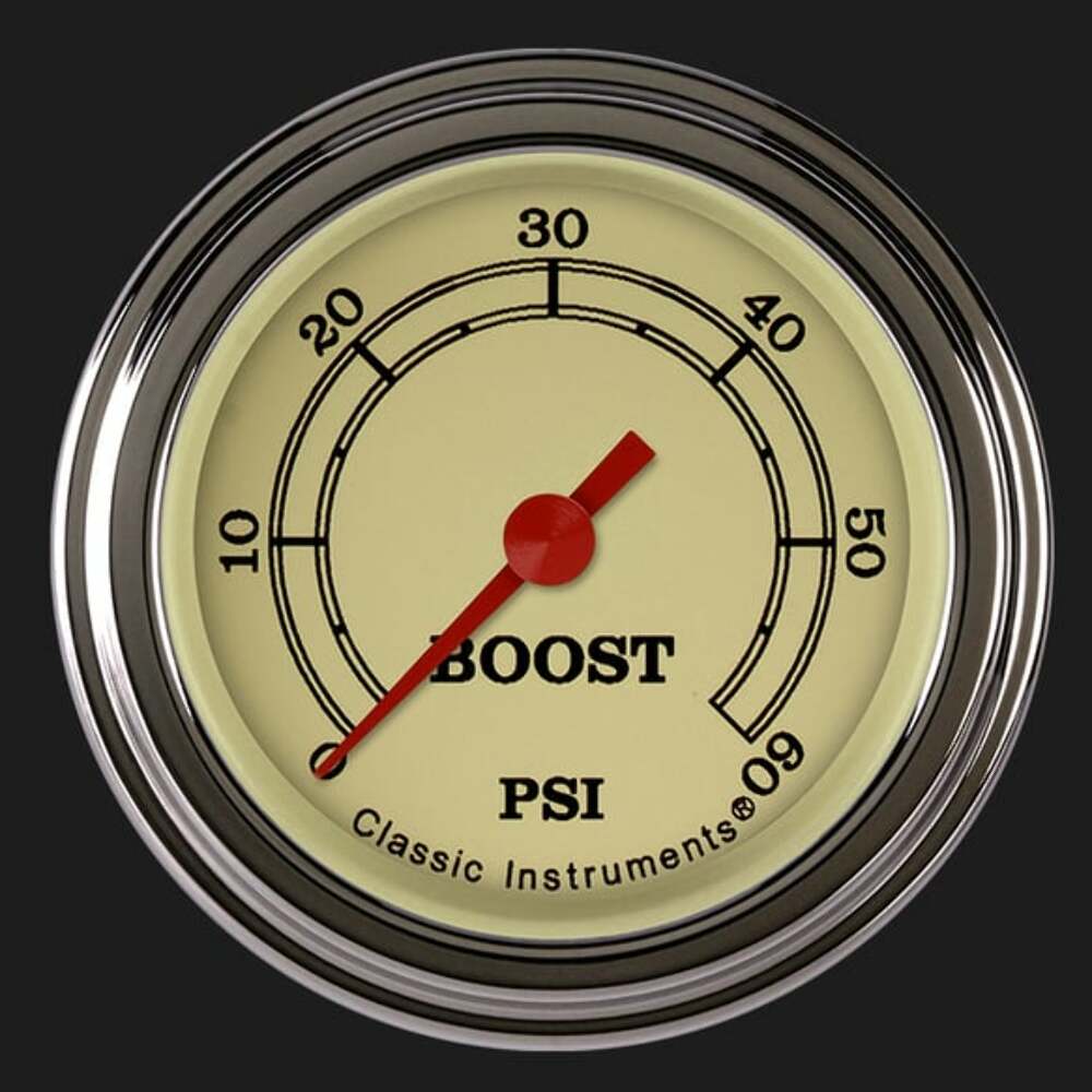 Vintage 2 1/8" Boost Gauge, 60 psi VT143SLF
