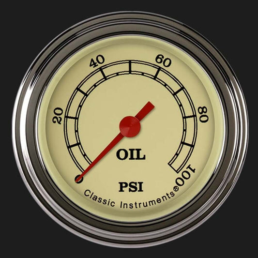 Vintage 2 1/8" Oil Pressure Gauge VT181SLF