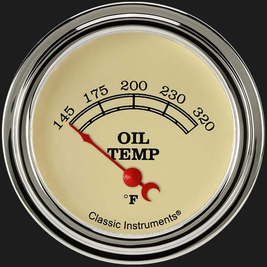 Vintage 2 5/8" Oil Temperature Gauge VT228SLF
