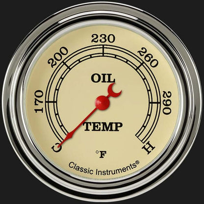 Vintage 2 5/8" Oil Temperature Gauge VT328SLF
