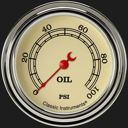Vintage 2 5/8" Oil Pressure Gauge VT381SLF