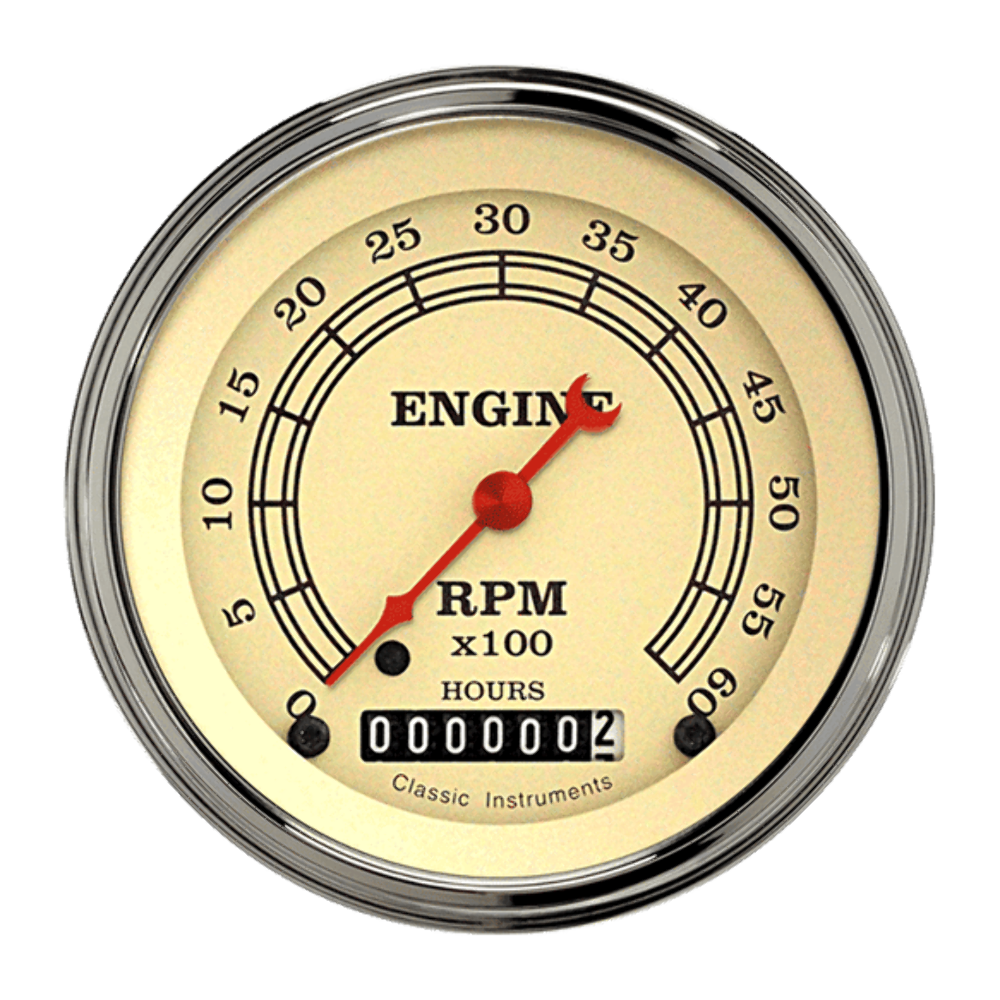 Vintage 3 3/8" Tachometer VT60HSLF