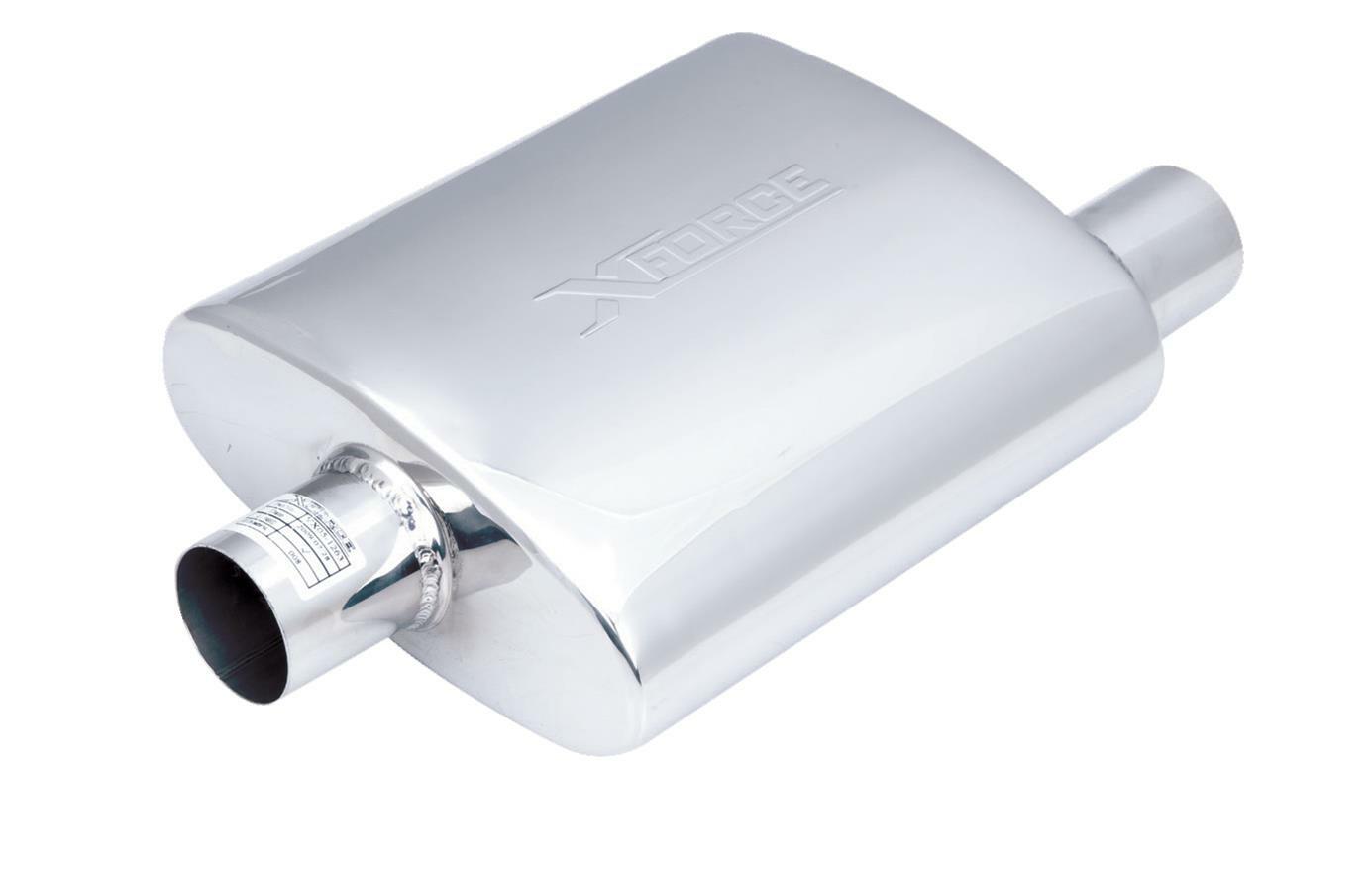 XFORCE Exhaust VX05-1263 - Stainless Steel Oval Exhaust Resonator