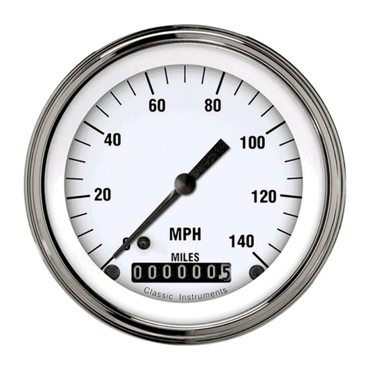 White Hot 3 3/8" Speedometer WH55SLF