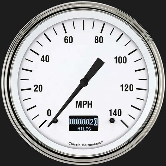 White Hot 4 5/8" Speedometer with Information Screen WH56DSLF