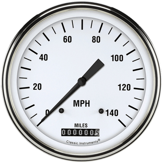 White Hot 4 5/8" Speedometer WH56SLF