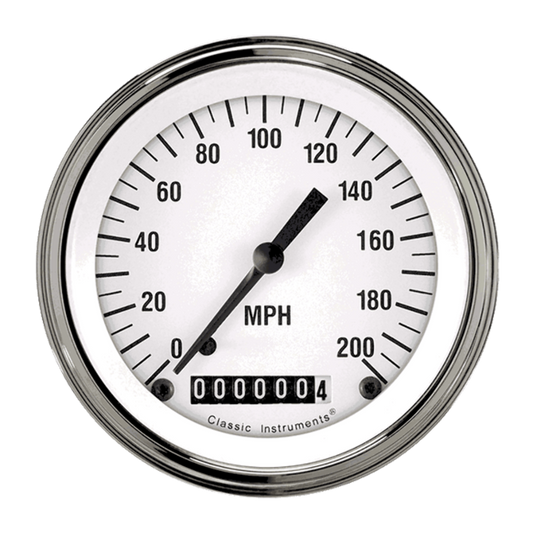 White Hot 3 3/8" Speedometer WH57SLF