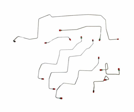 Front Brake Line Kit For 02-03 Dodge Durango RT AWABS 4WD Disc 4WD - Brake Hoses Car Part People