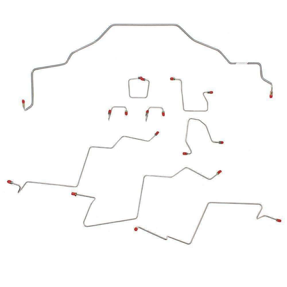 98-01 Dodge Ram 1500 Front Brake line Kit 2WD AWABS Stainless Steel - Front Lines Car Part People