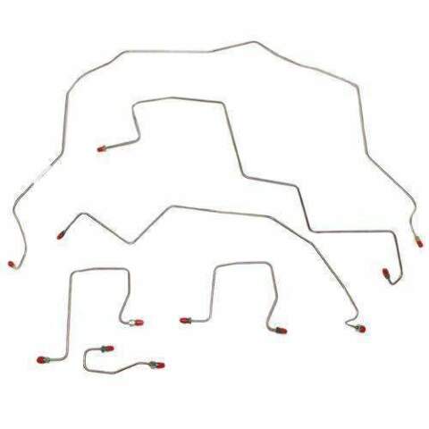 Dodge Ram 3500 1998-2002 Front Brake Line Kit 4WD RWABS Stainless WKT9807SS-CP