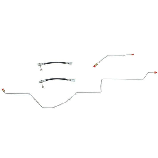 2002 - 2008 Dodge Ram 1500 Rear Axle Brake Lines 9.25" Rear Axle Rear Disc - WRA0201SS - Rear Lines Car Part People
