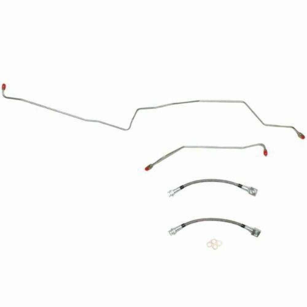 2003-05 Jeep Liberty Rear Axle Lines No-ABS Rear Brake Line Stainless WRA0242SS - Rear Lines Car Part People
