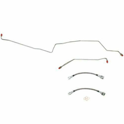 2003-05 Jeep Liberty Rear Axle Lines No-ABS Rear Brake Line Stainless WRA0242SS - Rear Lines Car Part People