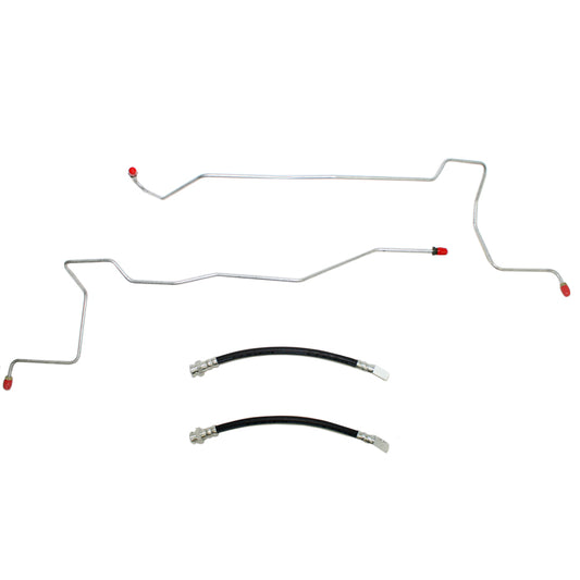 Dodge Rear Axle Brake Line Kit; Fine Lines-WRA0301SS - Brake Hoses Car Part People