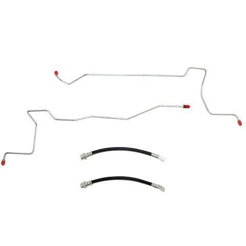 Dodge Rear Axle Brake Line Kit; Fine Lines-WRA0301SS