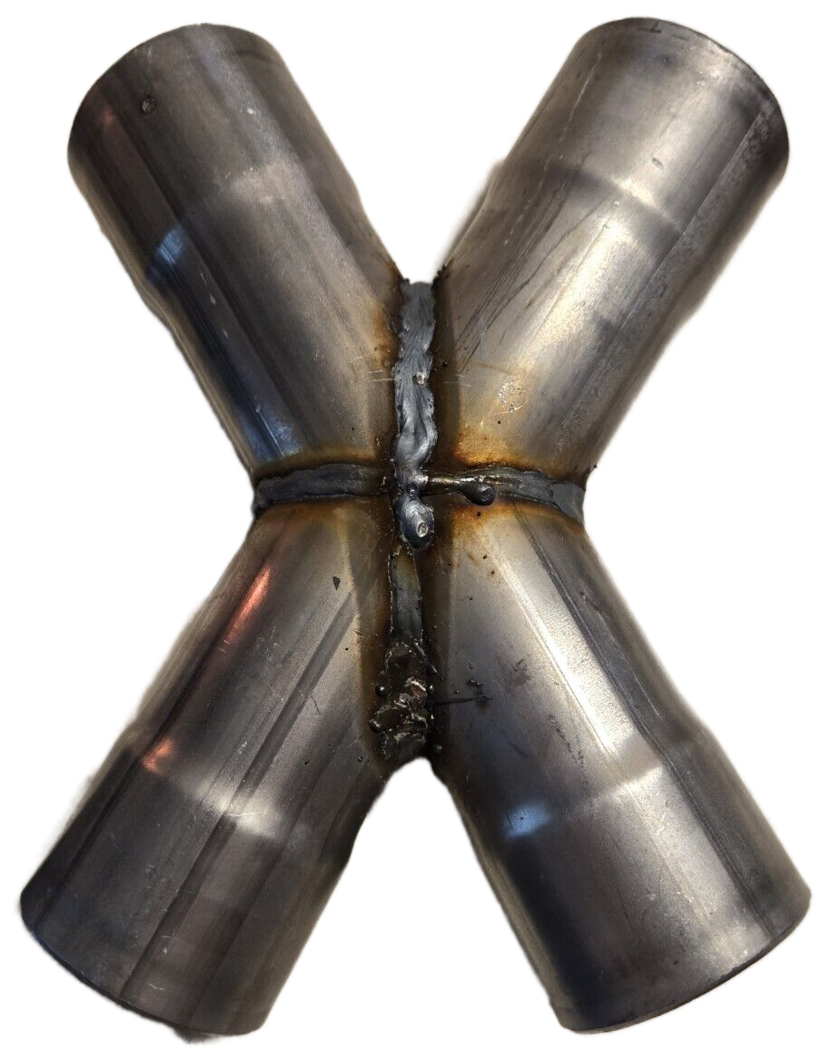 Jones Exhaust XP4 Aluminized Stamped X-Pipe 2.5 to 2.5 Dual Pipes