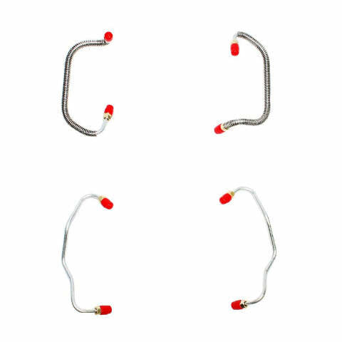 Fits 67-72 Mopar A Factory Disc Kelsey-Hayes 4-piston Caliper Line Set-YFC6701SS