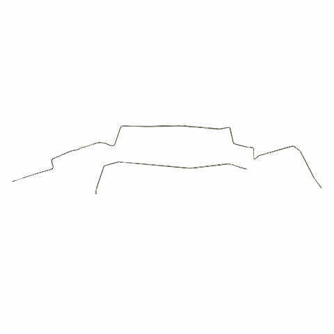 Fits 72-74 Dodge Dart/Plymouth Scamp 2pc 1/4 Return Fuel Line 111 Wheel Base-YGL7305SS