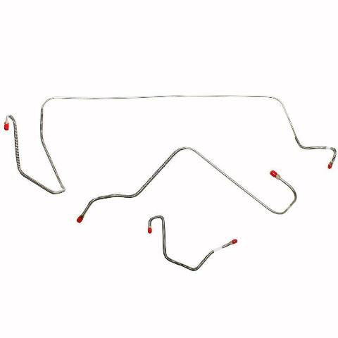 1964-66 Dodge Dart Front Brake Line Kit Standard Disc Brakes Steel - YKT6411OM