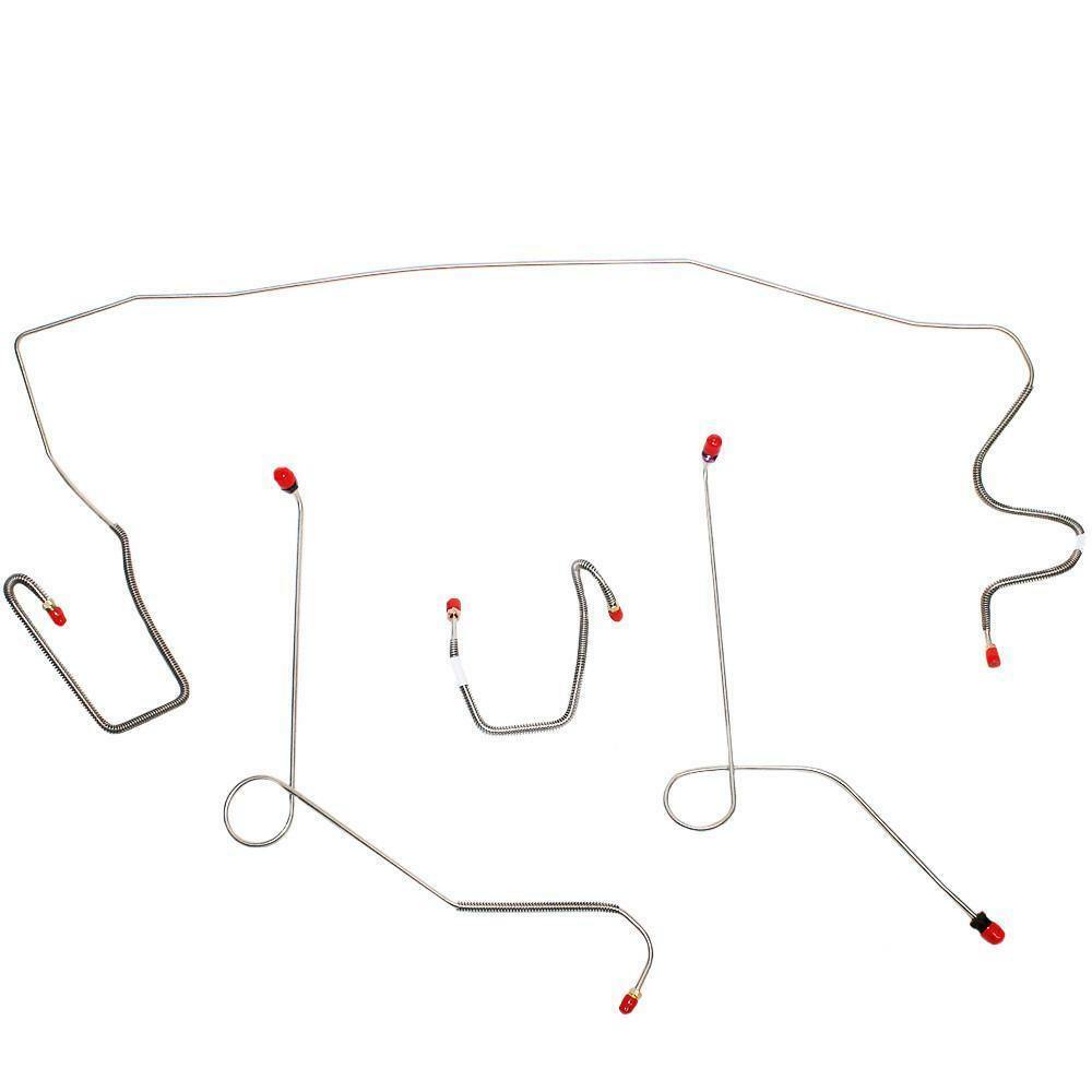 1967-75 Dodge Dart Front Brake Line Kit Power Disc/Drum Brake Steel - YKT6712OM - Front Lines Car Part People