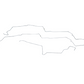 87-93 Ford Mustang V8 Subframe Connectors Fuel Line Kit Stainless Steel ZGL8701SS-CP