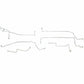 1999-04 Ford Mustang GT 4.6L V8 Intermediate Brake Line Steel - ZIN9903OM