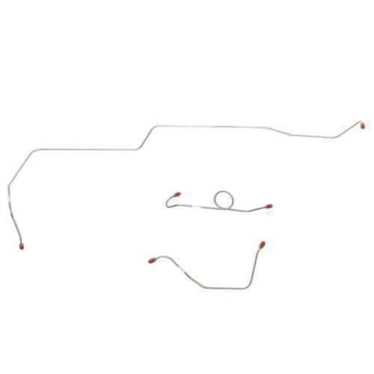 For Ford Mustang 1964-65 Front BrakeLine Kit 3Pcs Power Drum Brake-ZKT6402SS-CPP - Front Lines Car Part People