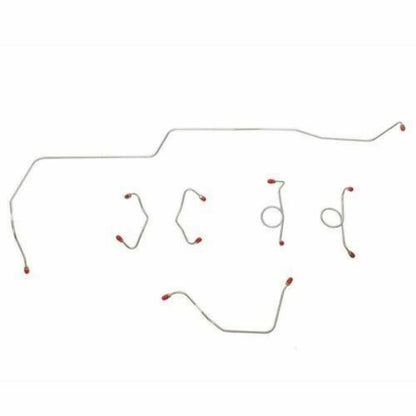 1965-66 Ford Mustang Front Brake Line w/ Disc Brakes 6 Piece Steel - ZKT6503OM - Front Lines Car Part People